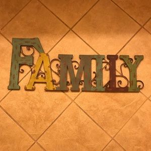 Metal Family Sign